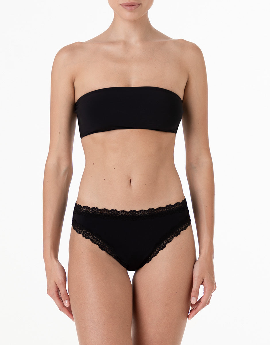 Lovable Lacy Micro Brasiliano Microfibra Nero