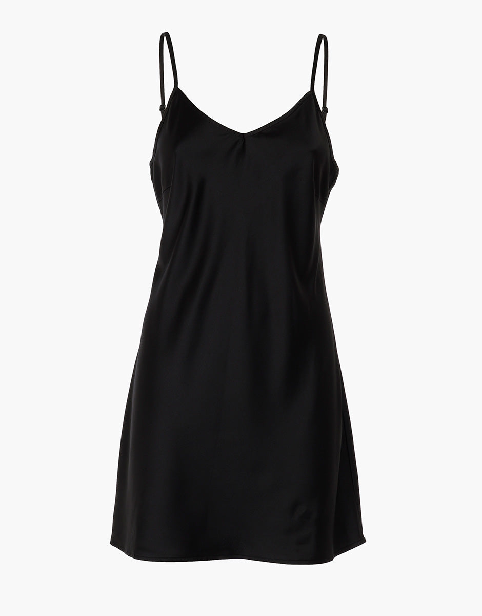 Lovable sottoveste satin nero scollo a V