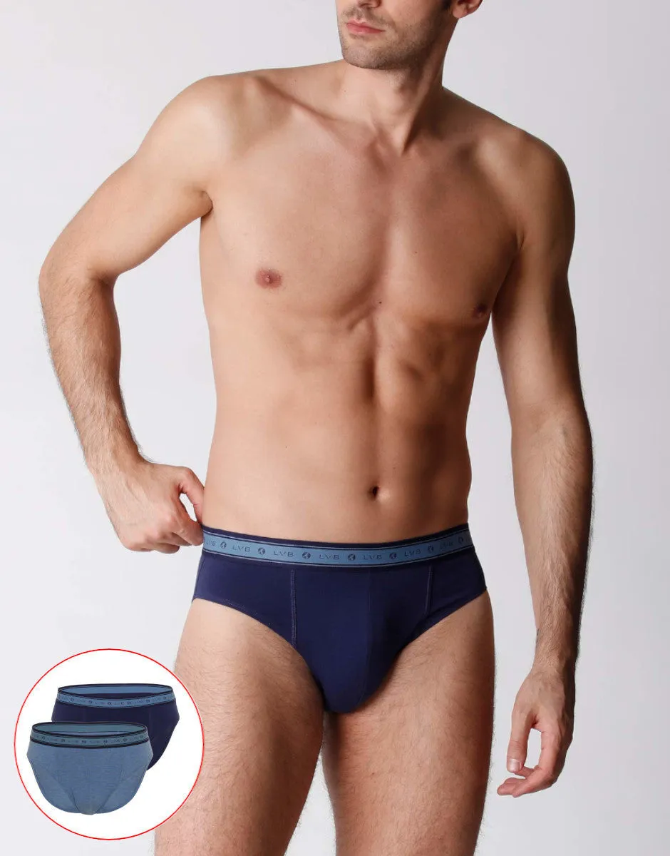 Lovable Man slip uomo cotone biologico blu melange x2