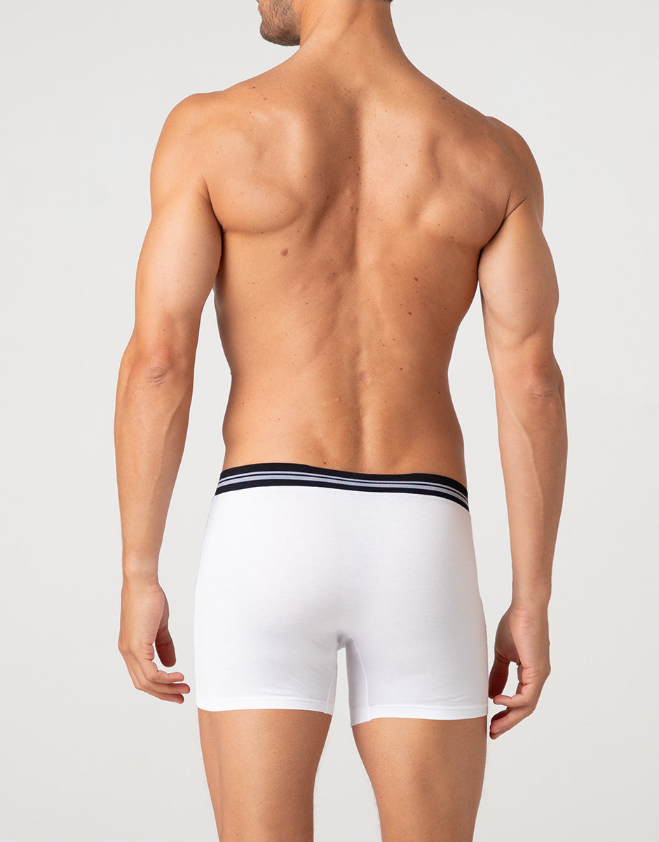 Lovable Man Comfort 360 Stretch Cotton boxer lungo bianco