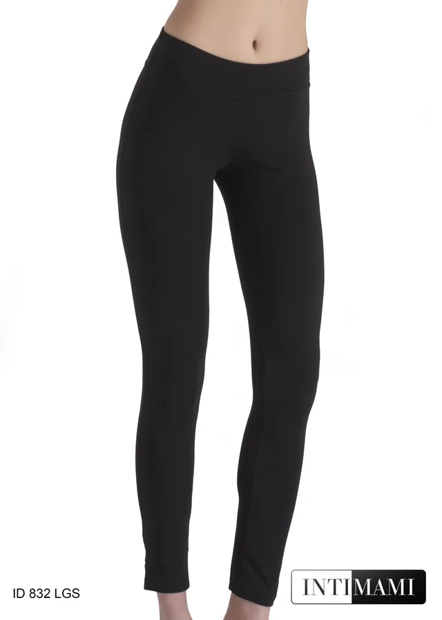 Intimami leggings donna vita alta in cotone elasticizzato