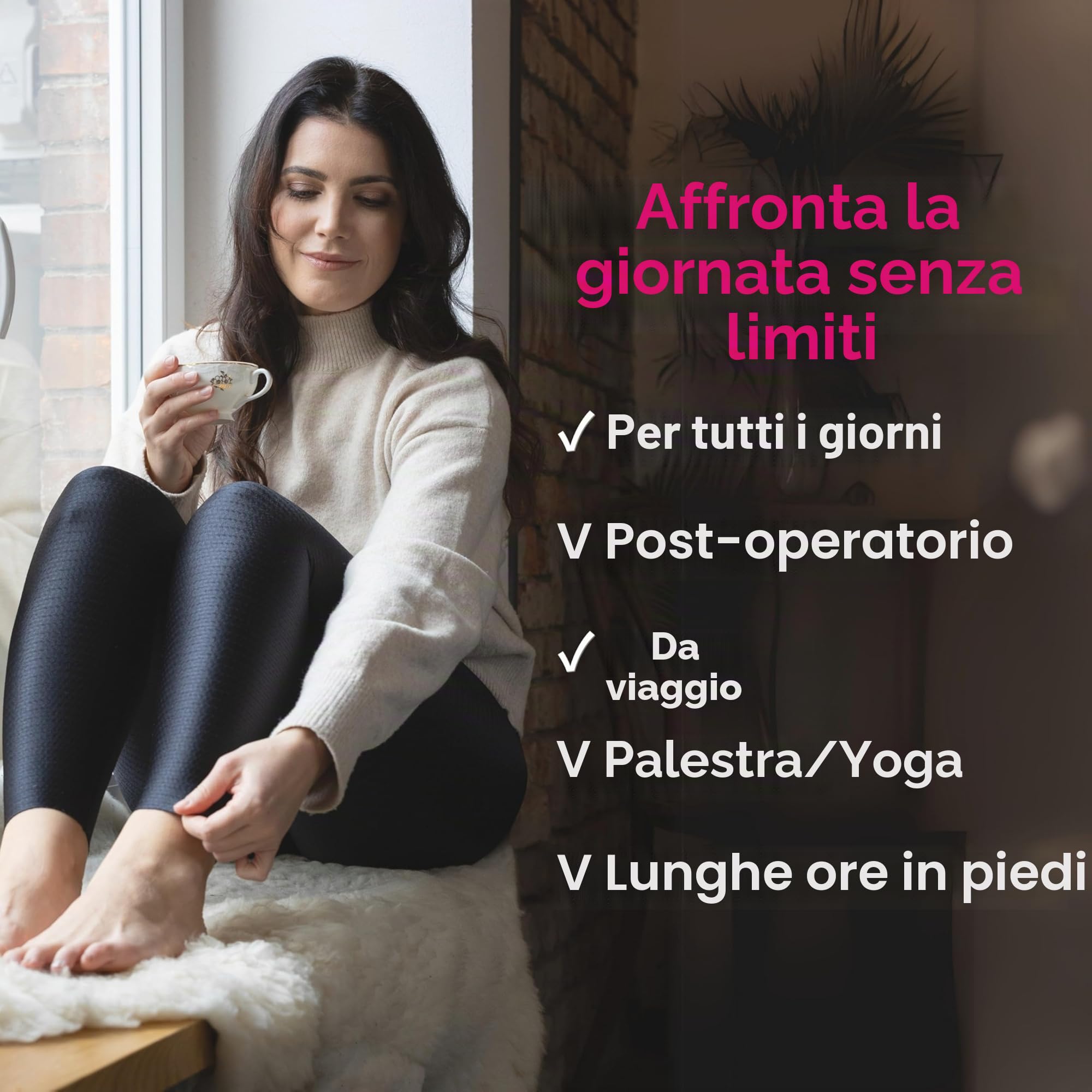 Lipoelastic Flow Leggings Modellanti Nero Taglia M