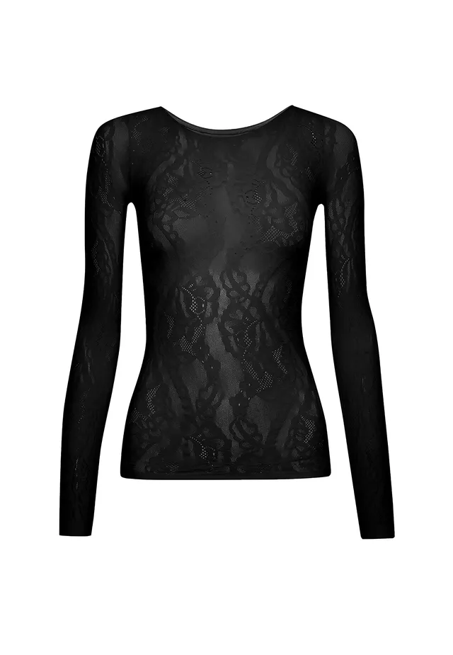 Wolford Ninat maglione collo rotondo nero L