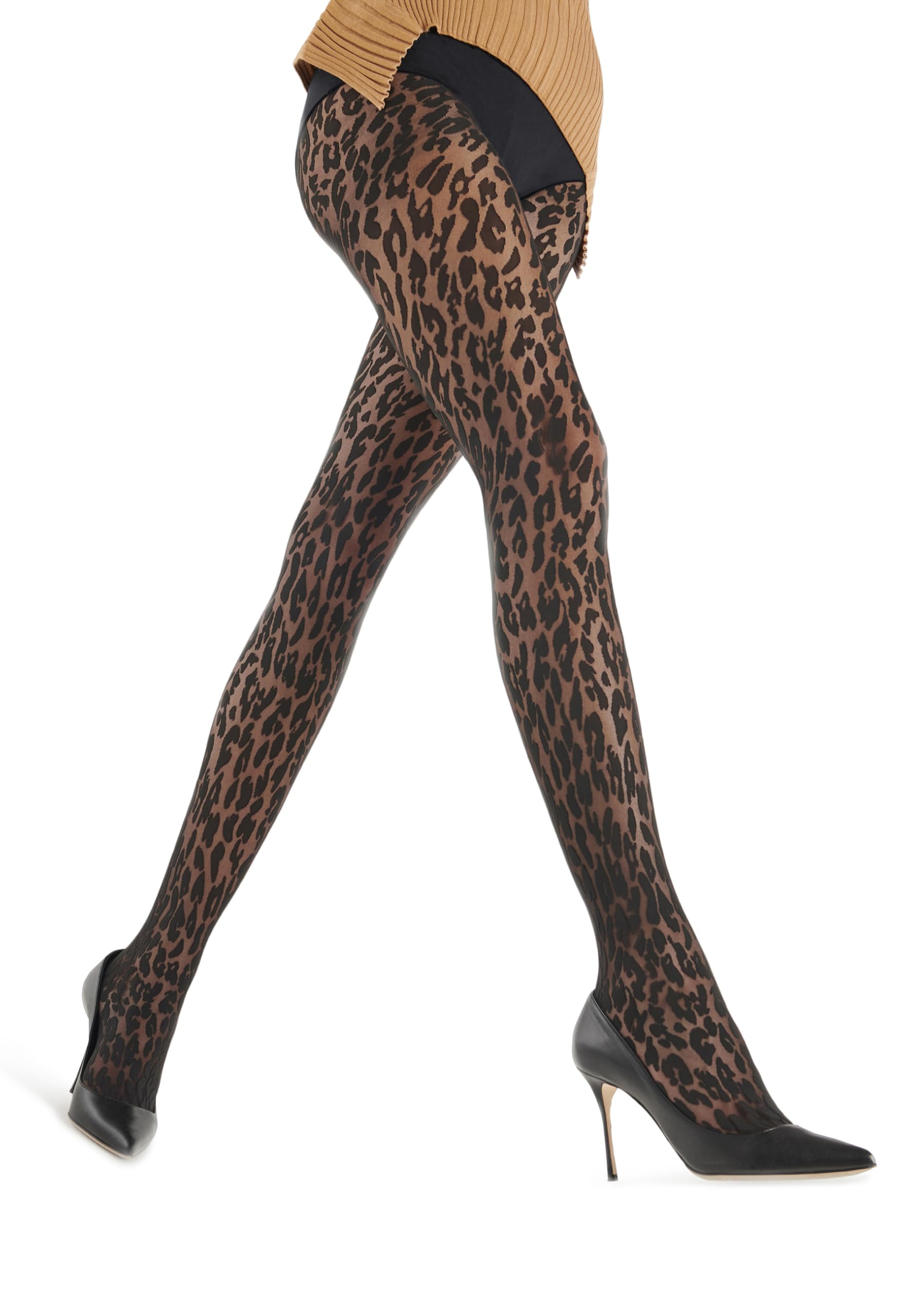 Wolford Leo collant 20 denari nero motivo leopardato