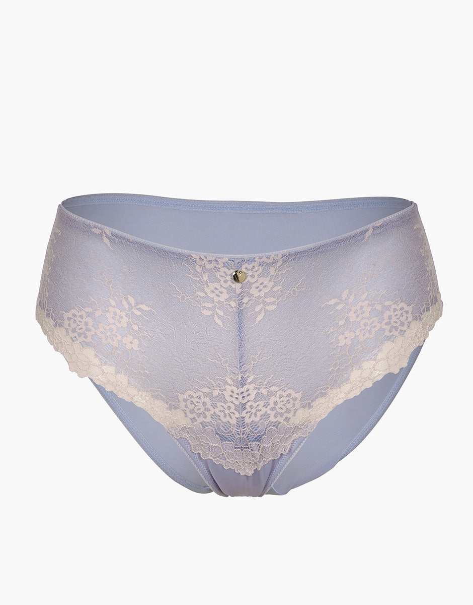 Lovable Density Lace slip alto pizzo azzurro microfibra