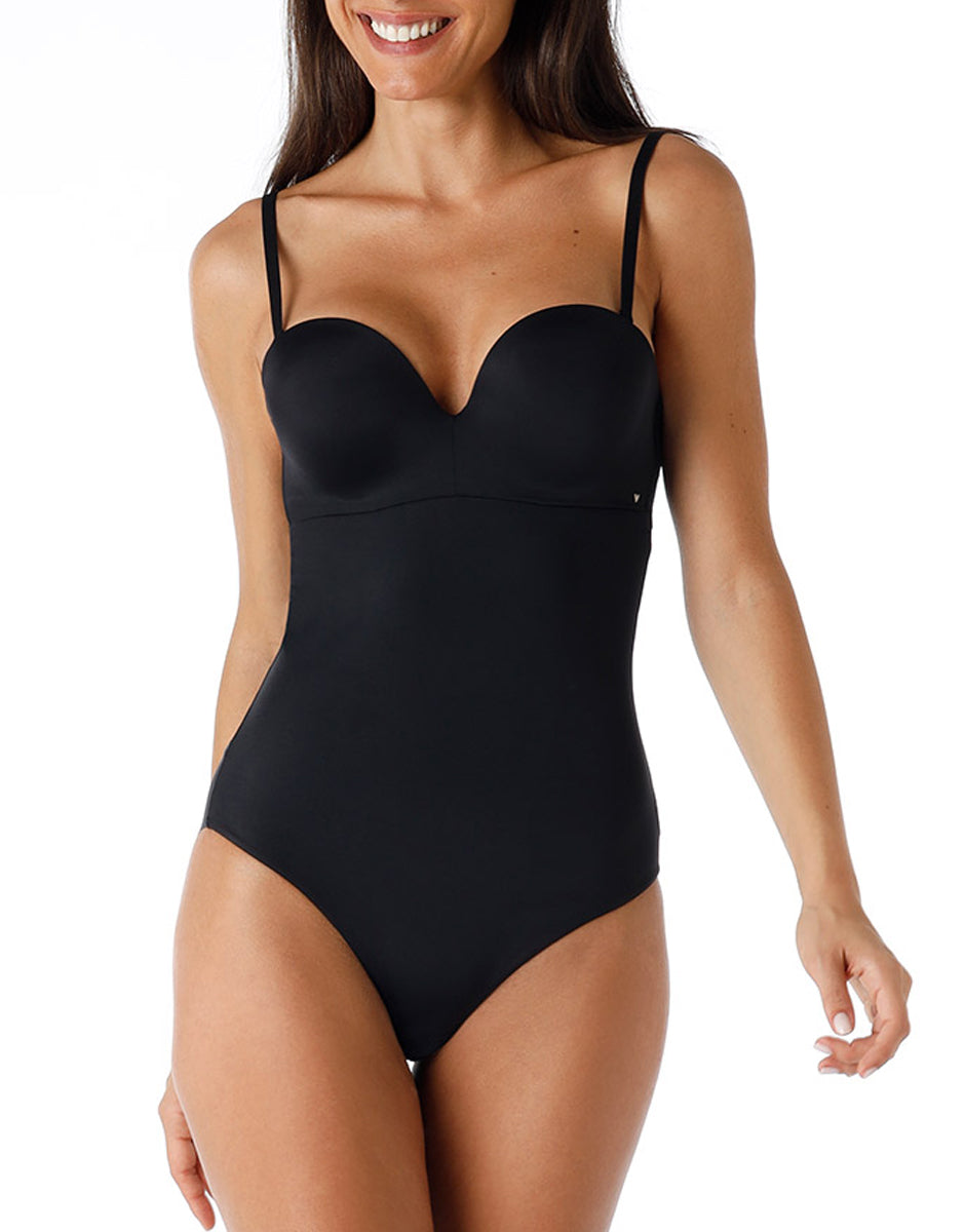 Lovable Invisible Secret body strapless microfibra nero