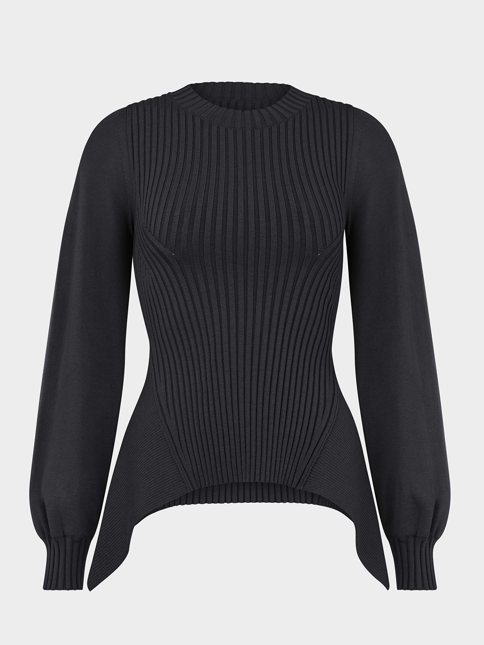 Wolford Montana Pullover Lana Nero Taglia S