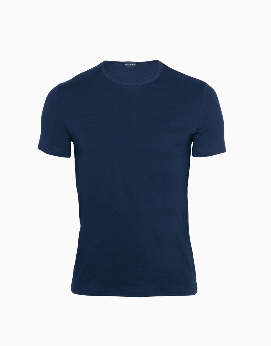 Lovable Cotton Stretch L05XUE1-007 t-shirt blu cotone elasticizzato