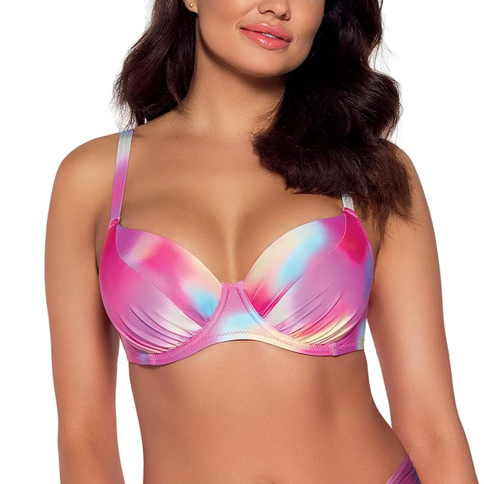 Ava SK-163 top bikini imbottito rosa 9B con ferretto