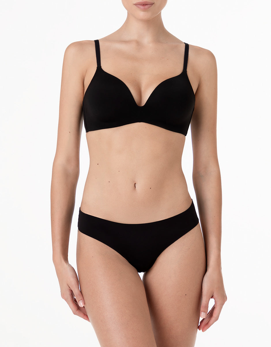 Lovable Invisible Essence reggiseno senza ferretto nero microfibra