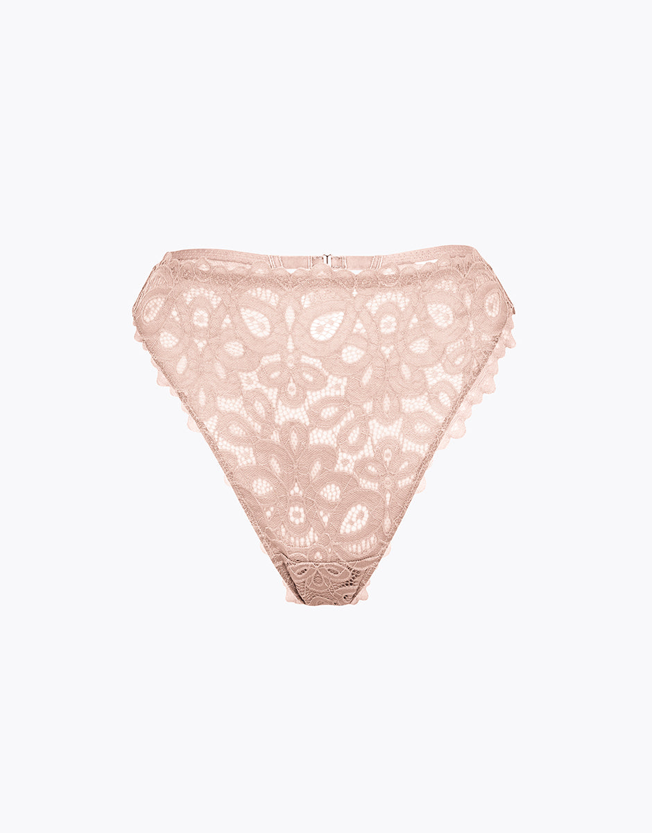 Lovable Craft Lace brasiliano vita alta pizzo cappuccino