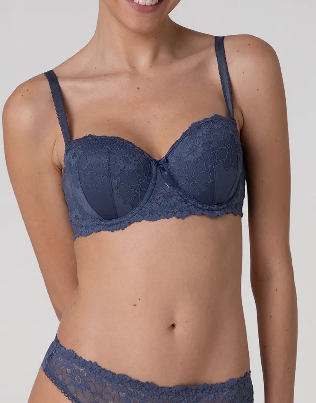 Lovable Garden Flowers Lace Balconcino Imbottito Blu Polvere