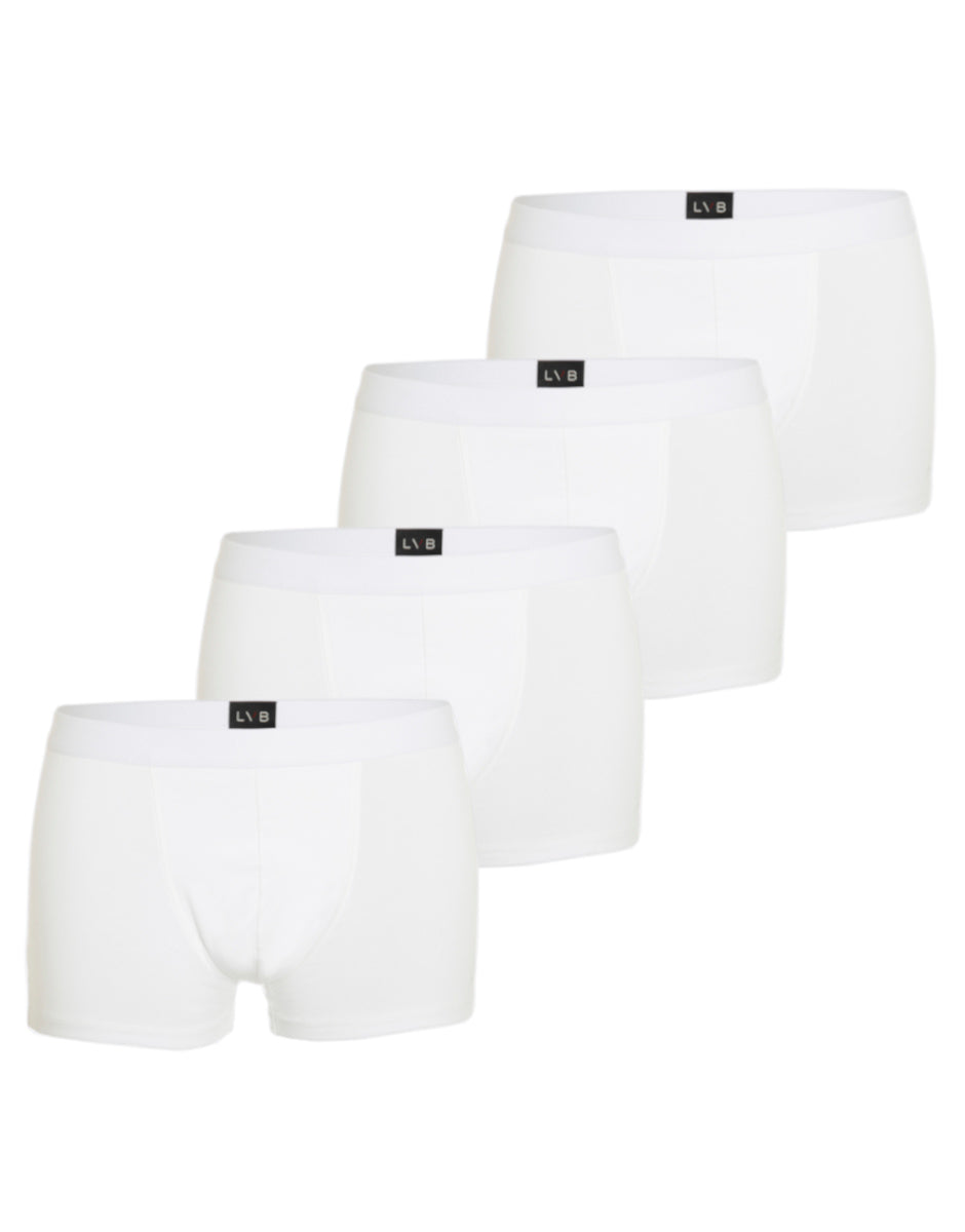 Lovable Man Boxer Cotone Elasticizzato x4 Bianco