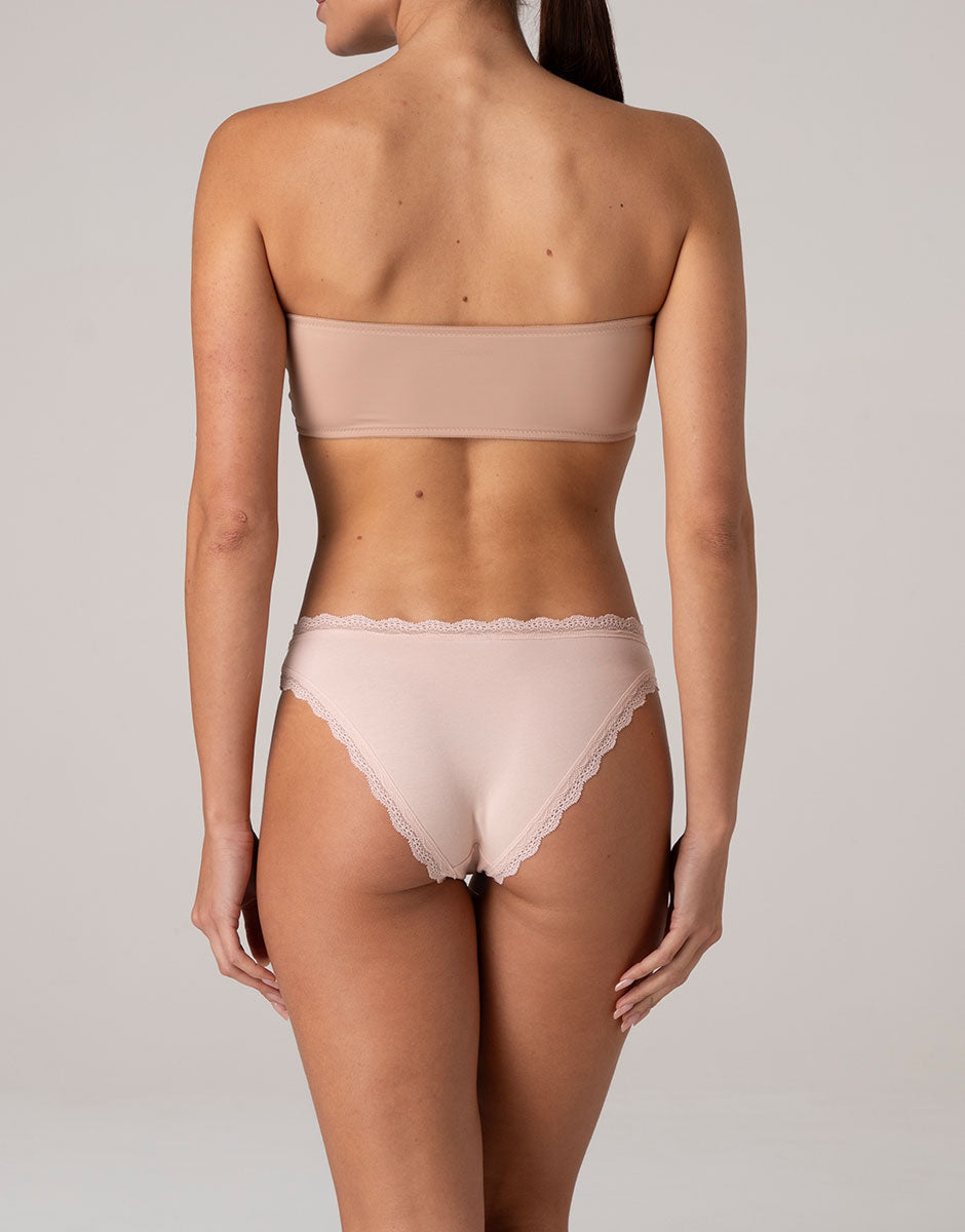 Lovable Panties slip rosa cipria cotone elasticizzato e pizzo