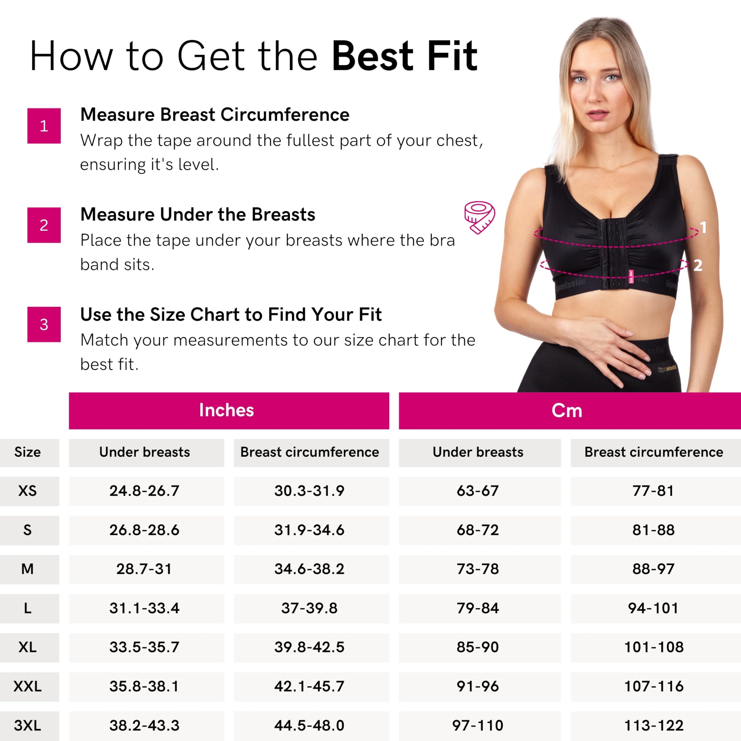 Lipoelastic PI Extra Reggiseno Compressivo Post-Operatorio