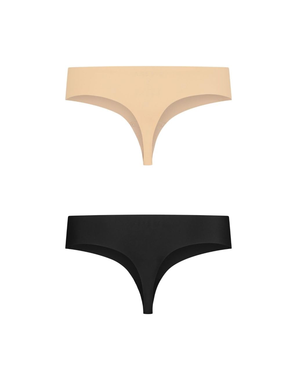 Bye Bra slip brasiliana senza cuciture 2 pezzi beige nero XL