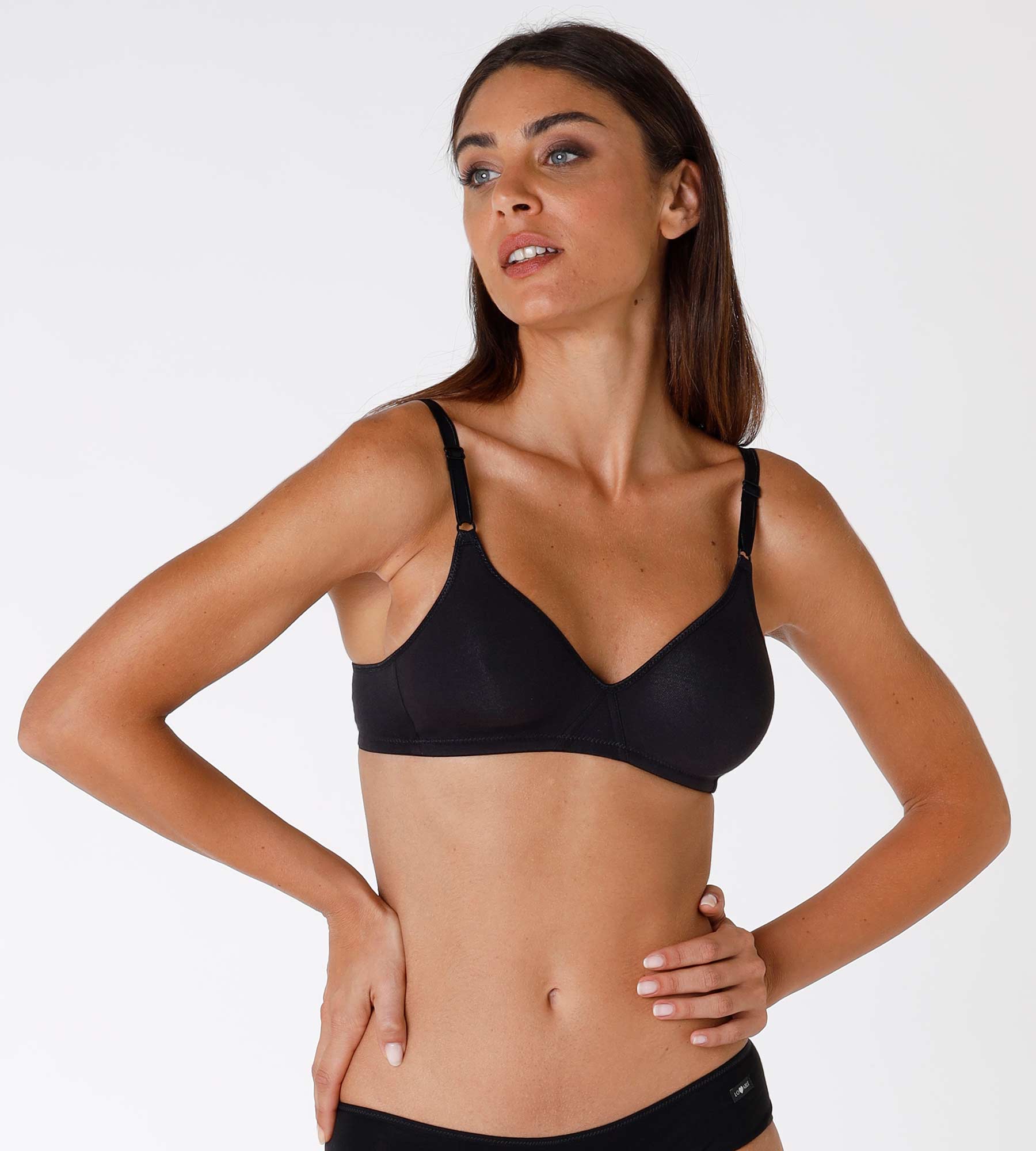 Lovable Cotton L1604E2 reggiseno senza ferretto bipack nero cotone