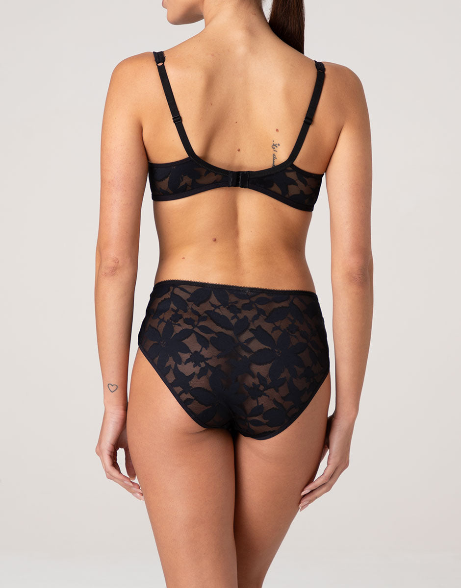 Lovable Modern Bloom Lace Slip Alto pizzo nero