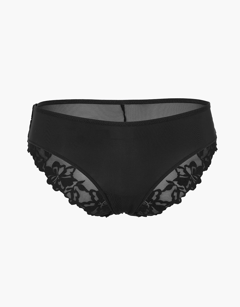 Lovable Velvet Embroidery Slip Midi nero tulle velluto