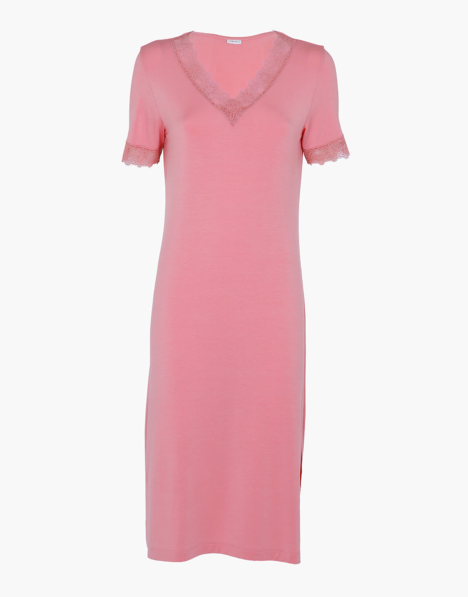Lovable Elegant Modal camicia da notte rosa malva manica corta