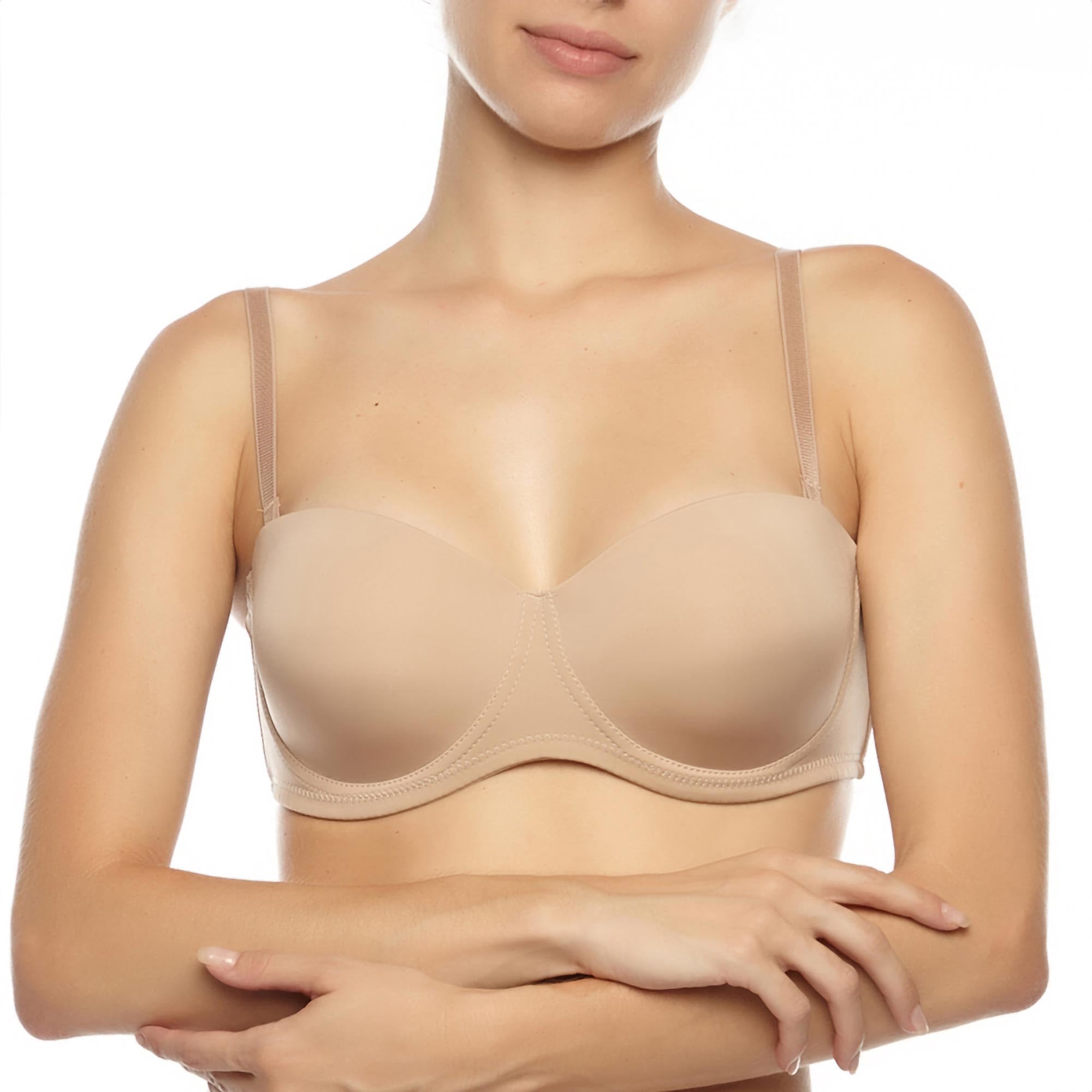 Cotonella Miriam CD003 reggiseno a fascia beige 3B con ferretto