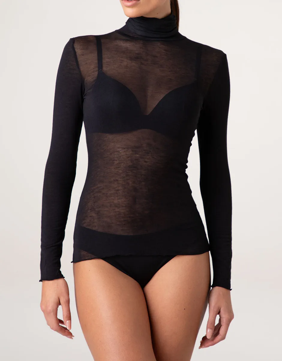 Lovable Ultralight and Warm Maglia Collo Alto nera modal
