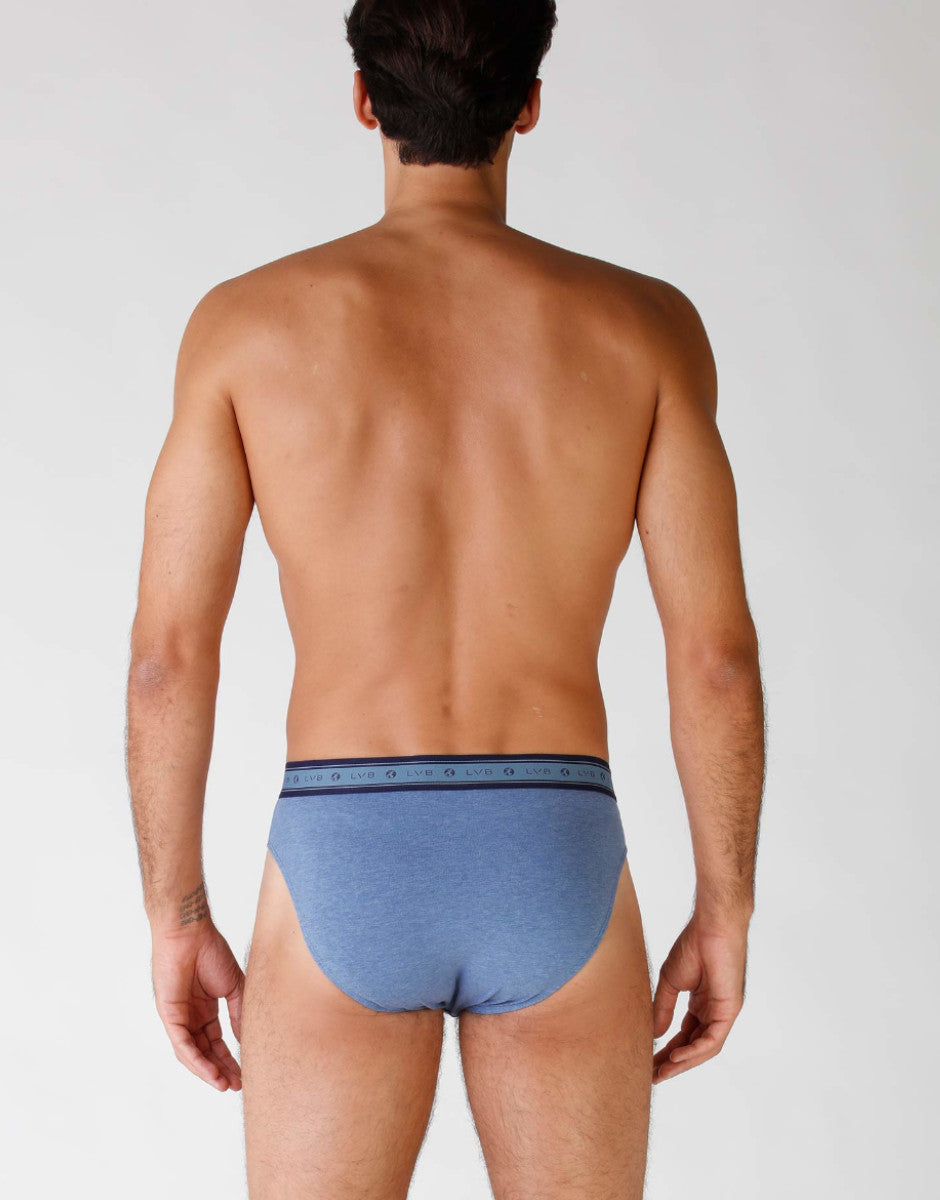 Lovable Man slip uomo cotone biologico blu melange x2