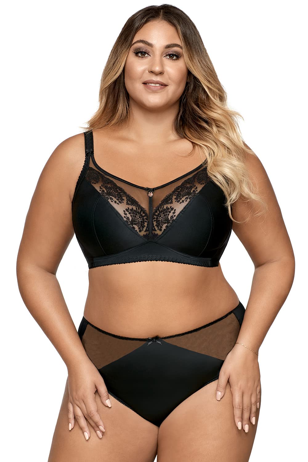 Ava 1691 Libi reggiseno non imbottito nero 4I ricamato