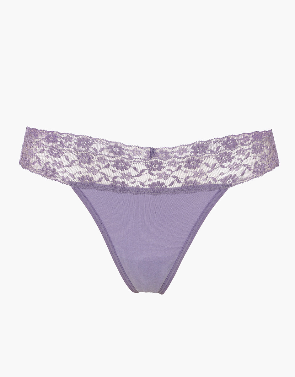 Lovable Table Panties Perizoma cotone pizzo violetto