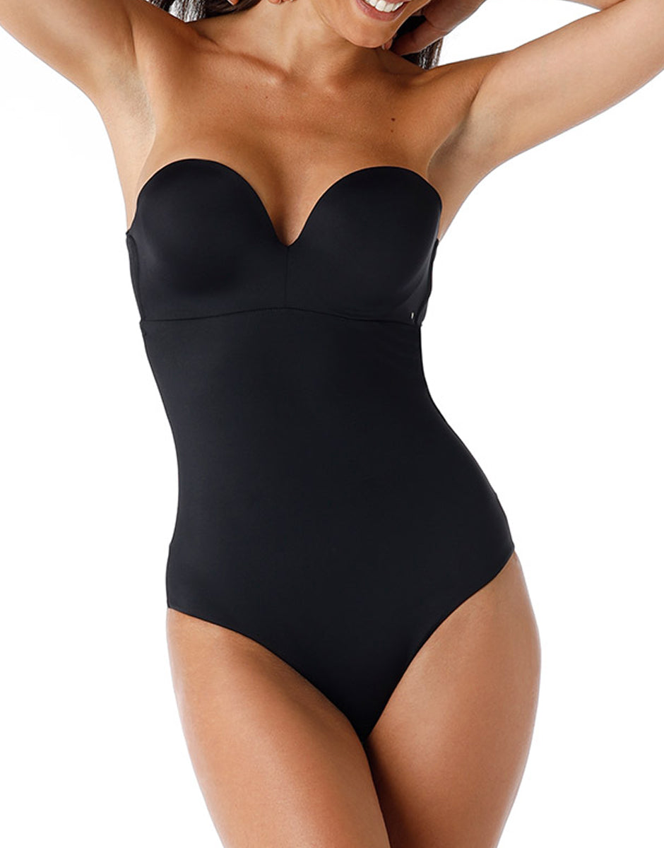 Lovable Invisible Secret body strapless microfibra nero