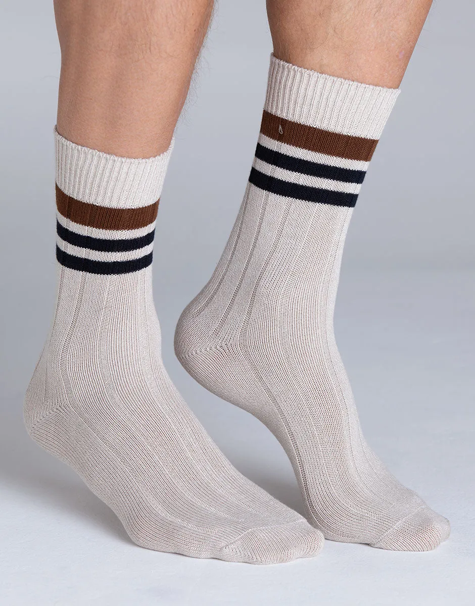 Lovable Man Fancy Bamboo L1024 calzini corti beige