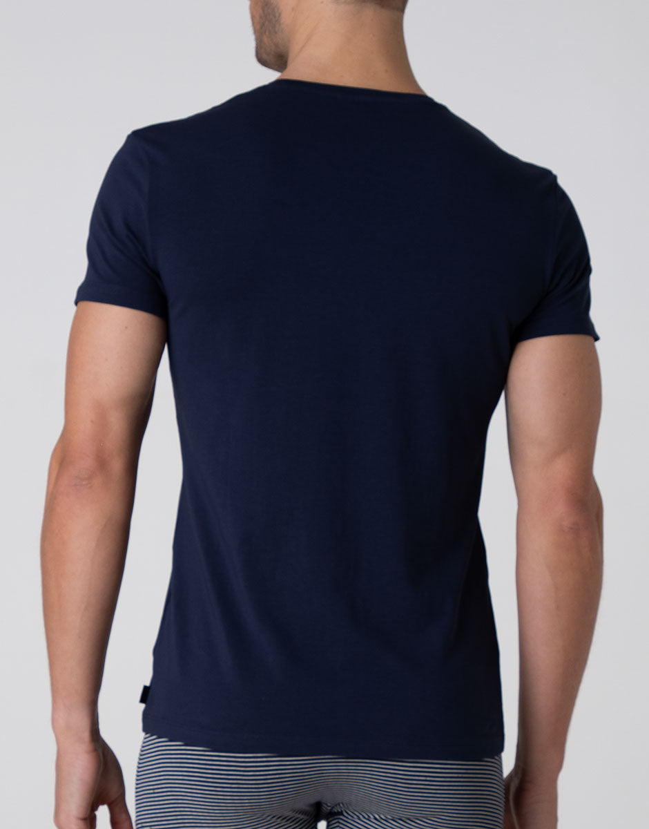 Lovable Casual Stretch Cotton t-shirt girocollo blu notte cotone