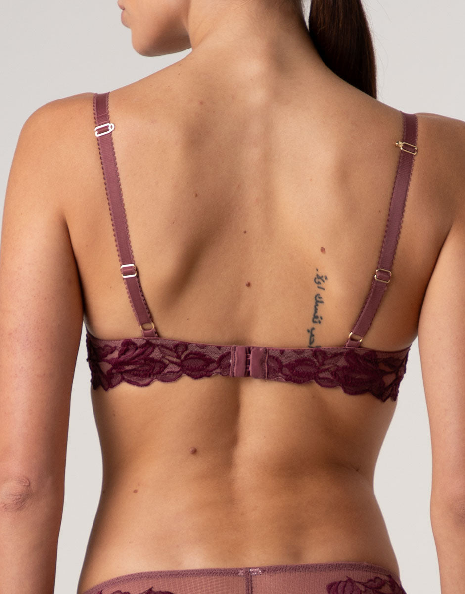 Lovable Elegant Muse reggiseno imbottito rosso amaranto e vinaccia