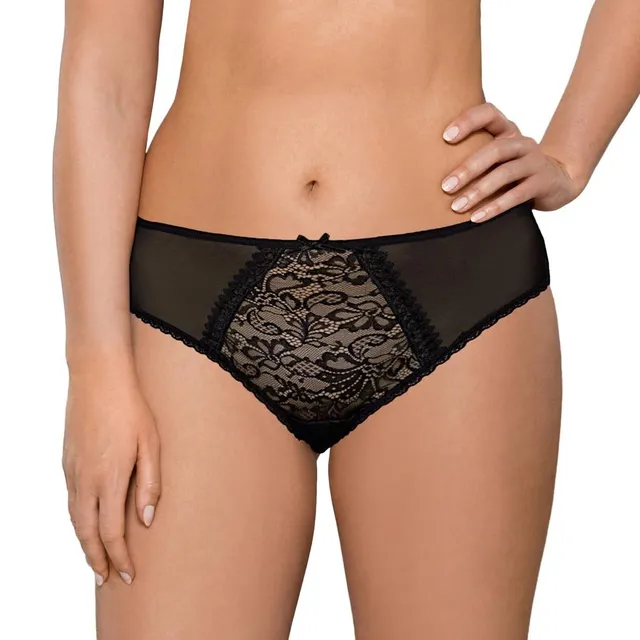 Ava 1396/S Tanga Pizzo Nero Taglia M