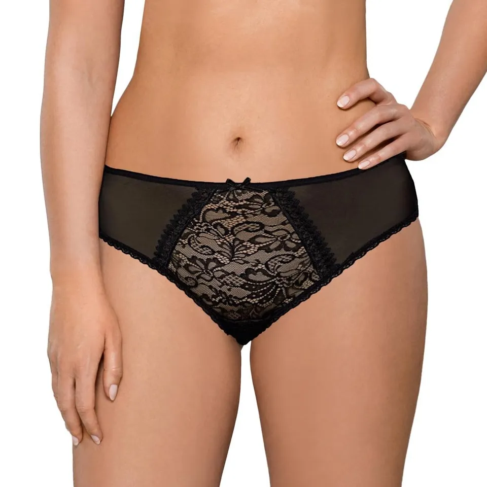 Ava 1396/S Tanga Pizzo Nero Taglia M