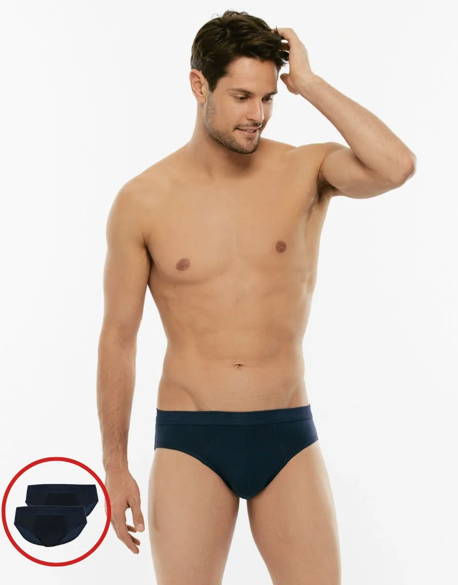 Lovable Man Cotton Stretch slip mini blu 2 pezzi cotone elasticizzato