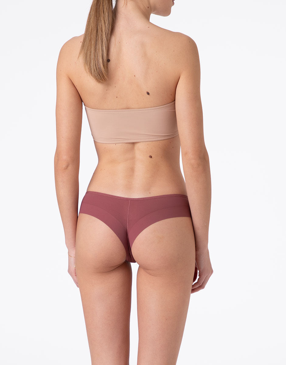 Lovable Invisible brasiliano slip rosso amaranto senza cuciture