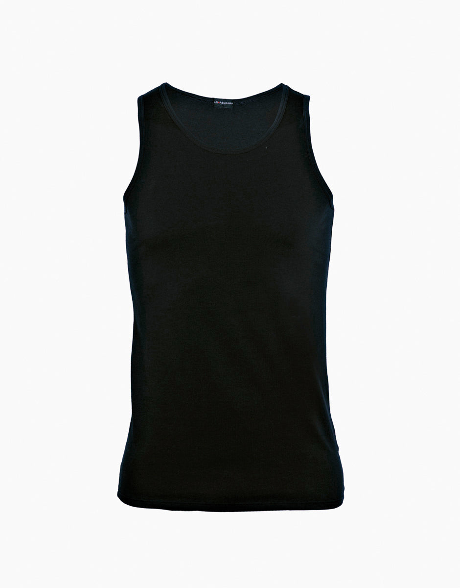 Lovable Man Cotton Stretch canotta nera cotone elasticizzato