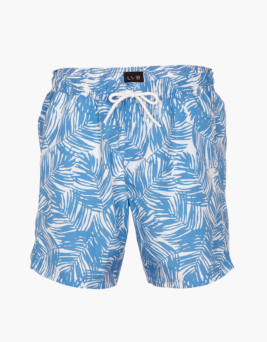 Lovable Trendy Manopesca costume boxer azzurro foglie