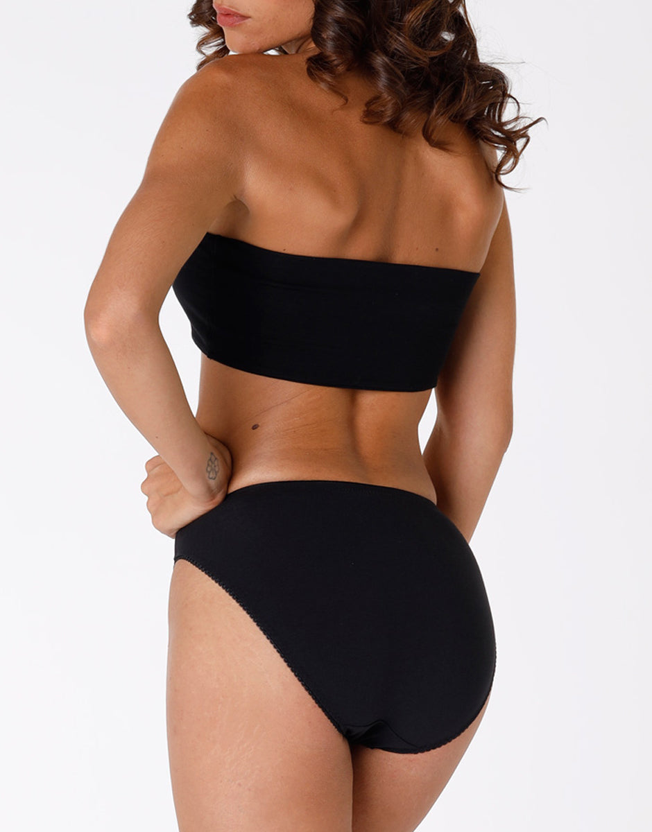Lovable Lovely slip mini sgambato nero cotone pizzo