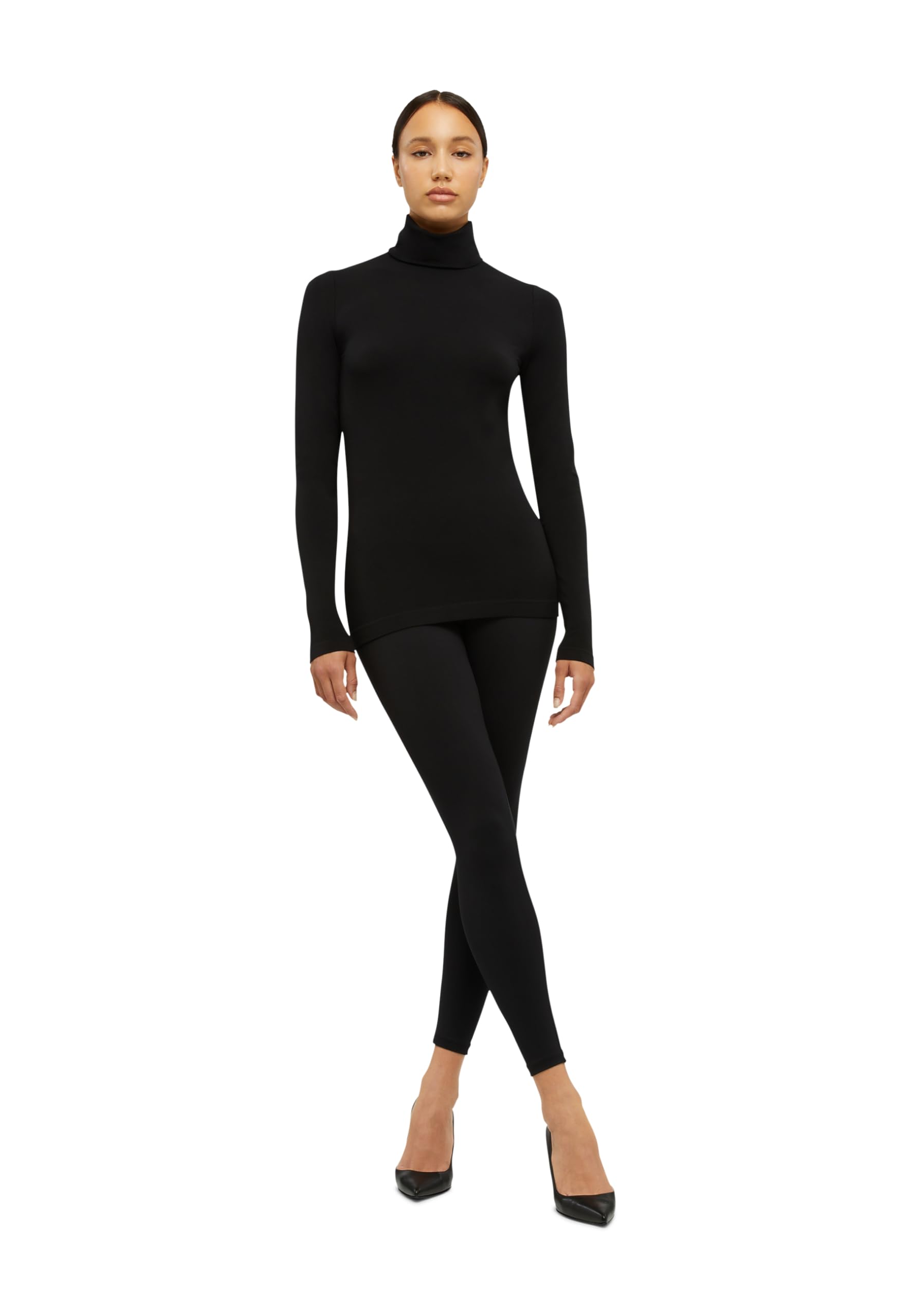 Wolford Aurora pullover nero senza cuciture