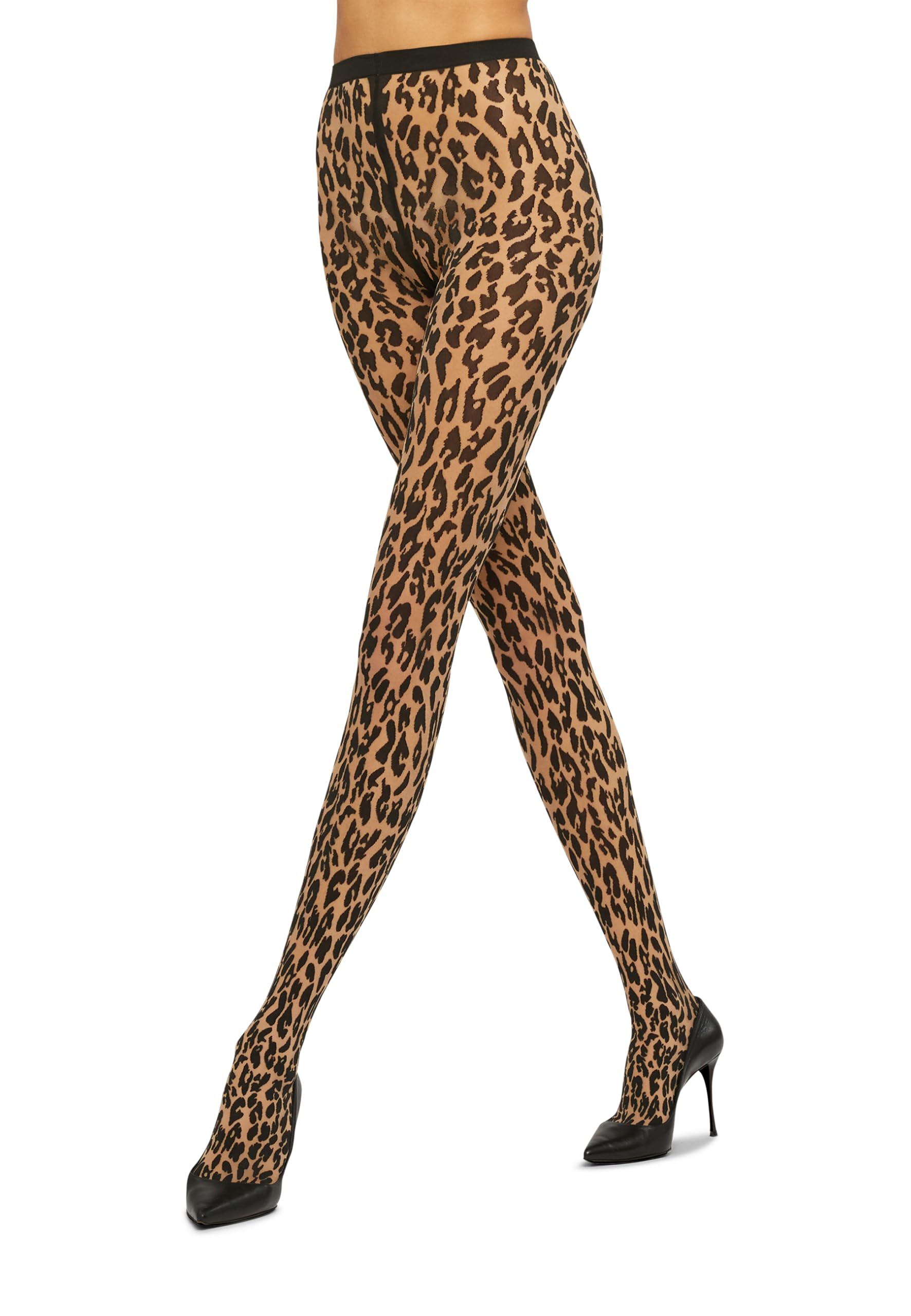 Wolford Leo collant 20 denari nero motivo leopardato