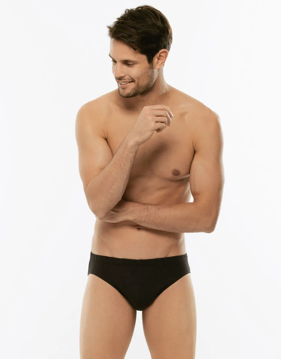 Lovable Man Pure Cotton slip uomo nero cotone bipack
