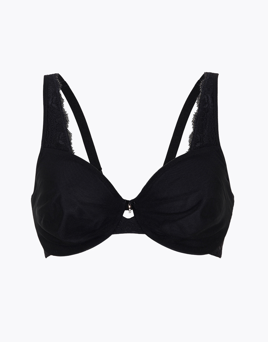 Lovable Celebrity Minimizer reggiseno pizzo microfibra nero