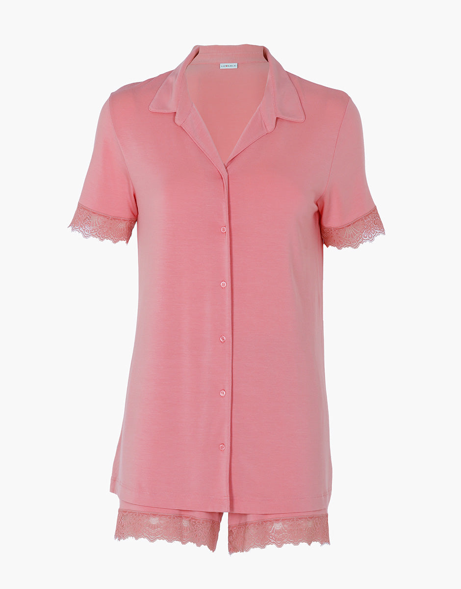 Lovable Elegant Modal pigiama corto rosa malva modal
