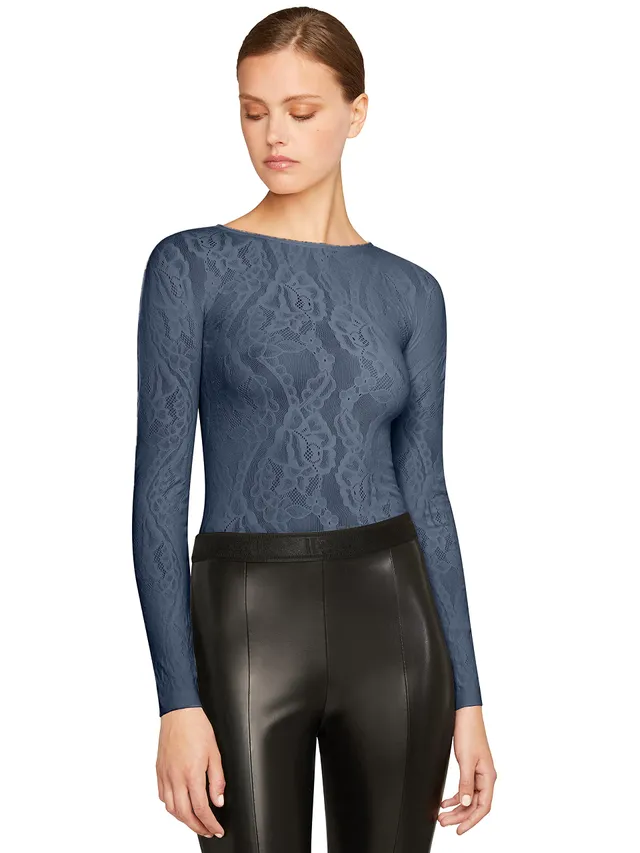 Wolford Ninat maglione collo rotondo luna indaco S