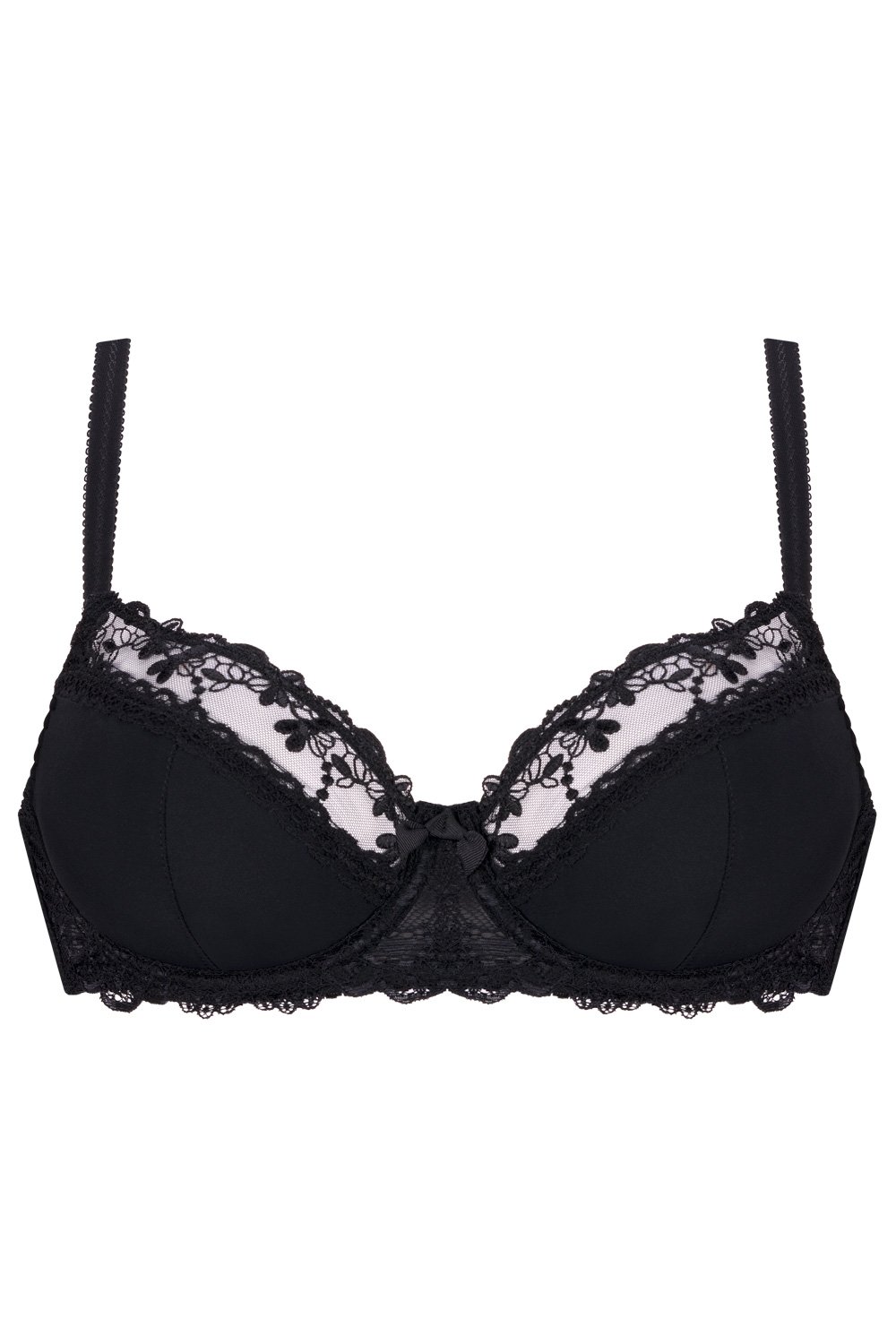 Ava 1030 Liscio reggiseno coppe piene nero 5I semi imbottito