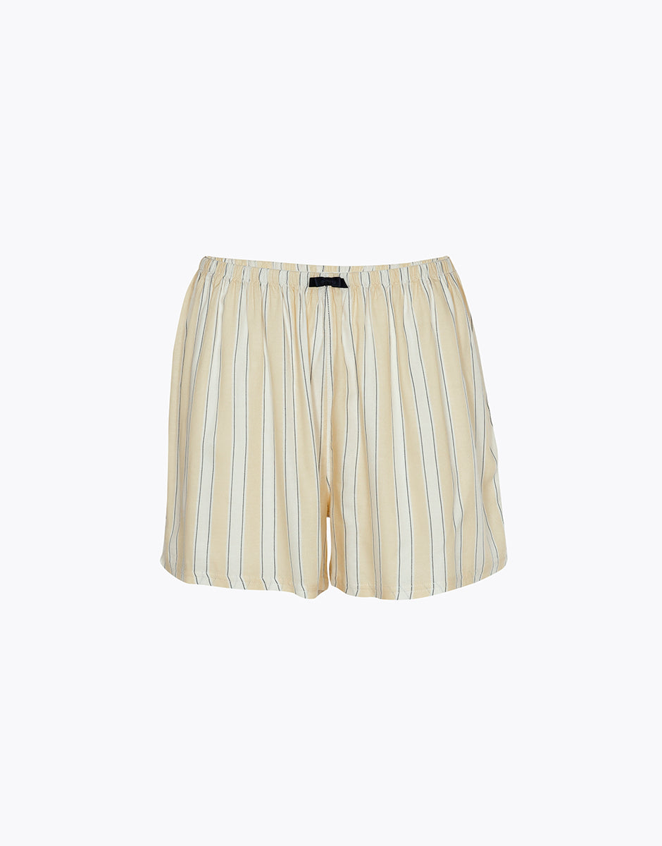 Lovable pantaloncini corti righe bianco crema in twill