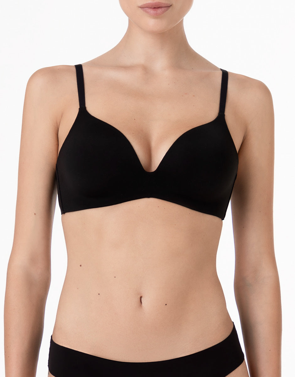 Lovable Invisible Essence reggiseno senza ferretto nero microfibra