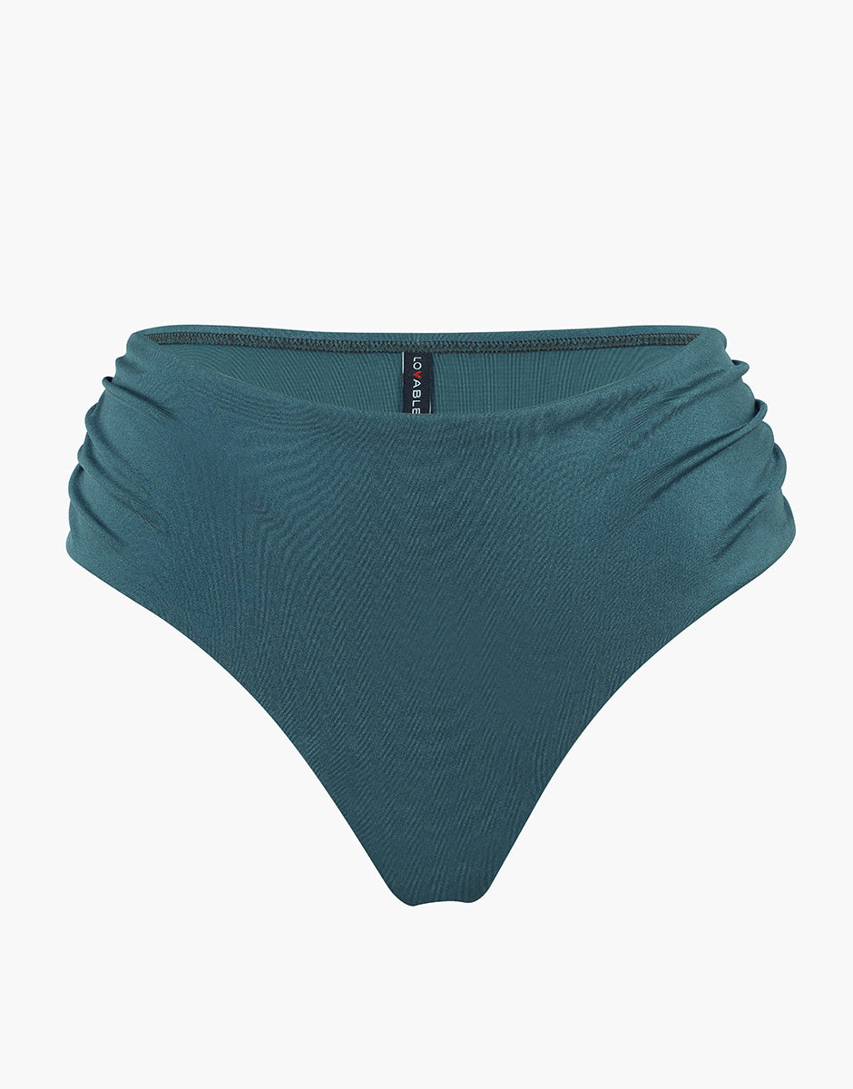 Lovable Plain Trendy Shiny Micro slip mare alto verde mediterraneo